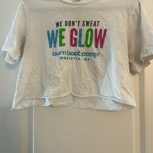 Burn Boot Camp White Crop Top